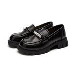 DAPHNE Лоферы женские, черные/экрю - фото