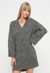 Платье Noisy May NMGINNA V NECK DRESS, Medium Grey Melange/Mottled Grey - фото 4