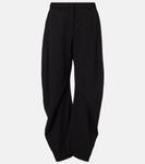 Широкие брюки средней посадки Acne Studios, черный - фото