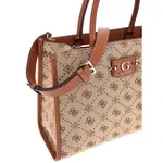 Сумка-тоут Guess Neda 2 Comp, коричневый - фото 4