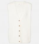 Кашемировый свитер-жилет Astrid Lisa Yang, Cream Brushed - фото