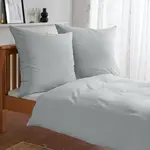 Постельное белье Dream Sleep Uni Fine Flannel 155x200 см + 40x80 см Silver Traumschlaf - фото 4