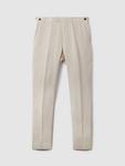 Брюки-миксер kin linen slim fit Reiss, цвет Stone - фото 3