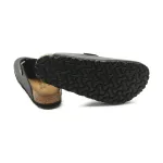 Кожаные бостонские тапочки Birkenstock, черный - фото 4