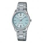 Часы CASIO Quartz Waterproof Stainless Steel Strap Silver Analog, цвет silver - фото