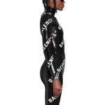 Куртка женская Balenciaga с глянцевым эффектом, черный - фото 4