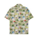 Куртка Rhude Cigarette Print Button Up, Taupe/Multicolor - фото 2
