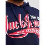 Худи Jack & Jones Logo 2 Col Plus, синий - фото 4