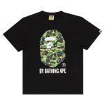 Футболка BAPE ABC Camo By Bathing Ape, цвет черный/зеленый - фото