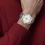 SEIKO Часы Quartz Movement Stainless Steel Strap Watch Men's Watch White Dial - фото 3