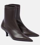 Кожаные ботинки-носки Toteme, Bark - фото