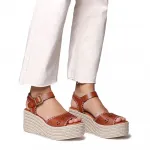 Сандалии Toni Pons Joana esparto wedge, коричневый - фото 4