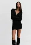 Платье-Футляр Bershka, Black - фото 4