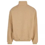 Свитер Urban Classics Oversized Teddy half zip, бежевый - фото 4