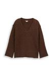 Джемпер TOM TAILOR Jumper, Dark Pecan Brown Melange/Dark Brown - фото 5