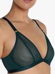 Anna Sheer Mesh Triangle Bralette Heist, Dark Teal - фото 2
