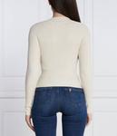 Свитер женский Guess Jeans в рубчик, бежевый - фото 4