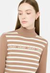 Джемпер LIU JO STRIPED POLO-NECK, Beige - фото 4