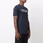 Футболка с логотипом VERSACE, синяя - фото 4