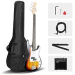 Басс гитара Glarry GP Electric Bass Guitar Sunset w/ 20W Amplifier - фото