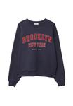 Толстовка Stradivarius Sweatshirt, Dark Blue - фото 5