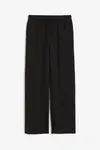 Брюки женские H&M широкие спортивные на резинке, черный - фото 3