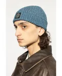 Шапка с нашивкой с логотипом Stone Island, синий - фото 2