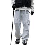 Брюки-ветровки унисекс RAP PANDA, каменно-серый (на флисовой подкладке) - фото 2