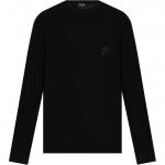 Джемпер с вышитым логотипом GIORGIO ARMANI, черный - фото