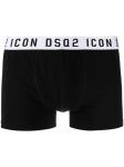 Dsquared2 боксеры Icon с логотипом на поясе, черный - фото