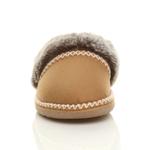 Тапочки на плоском каблуке AJVANI, коричневый - фото 6