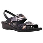 Женские босоножки Anya на платформе черные лаковые LaPlume - фото