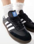 Черно-белые кроссовки adidas Samba OG - фото 4