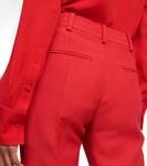 Шерстяные и шелковые брюки VLogo Valentino, Rosso - фото 5