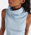 Платье миди из джерси с капюшоном Alaïa, Bleu Glacier - фото 4