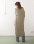 Длинный вязаный кардиган Monki цвета хаки - фото 4