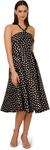 Платье Adrianna Papell Polkadot Fit-and-Flare, Black/Ivory - фото