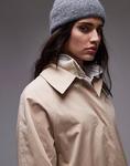 Пальто-тренч Topshop 90-х в каменном цвете - фото 2