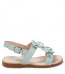 Кожаные босоножки с цветочным декором Il Gufo, синий - фото 3