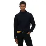 Свитер Superdry Merchant Textured Roll Neck high neck, синий - фото