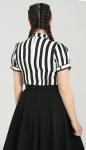 Блуза Hell Bunny Juno Blouse, черно-белый - фото 5