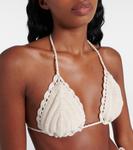 Крючком топ бикини Anna Kosturova, кремовый - фото 4