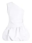 Платье мини bloomer на одно плечо PATOU, белый - фото