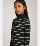 Водолазка детская Calvin Klein Jeans в полоску, черно-белый - фото 3