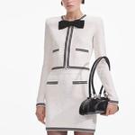 Топ Bow Jacquard Cardigan Self-portrait, белый - фото 4