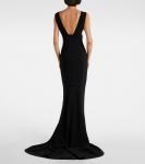 Платье из крепового джерси Stella McCartney, черный - фото 3