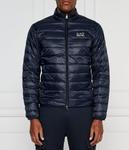 Пуховик мужской Ea7 легкий с воротником-стойкой, синий - фото