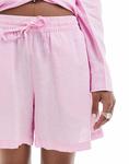 Льняные шорты Vero Moda розового цвета - фото 5