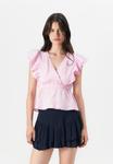 Блуза Vero Moda AWNOIR VNECK, Roseate Spoonbill/Light Pink - фото