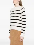 Полосатый джемпер в рубчик Vince, белый - фото 3